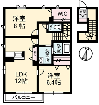 【デルマール楽々園の間取り】