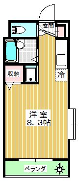 ロックハウスＢ棟の間取り