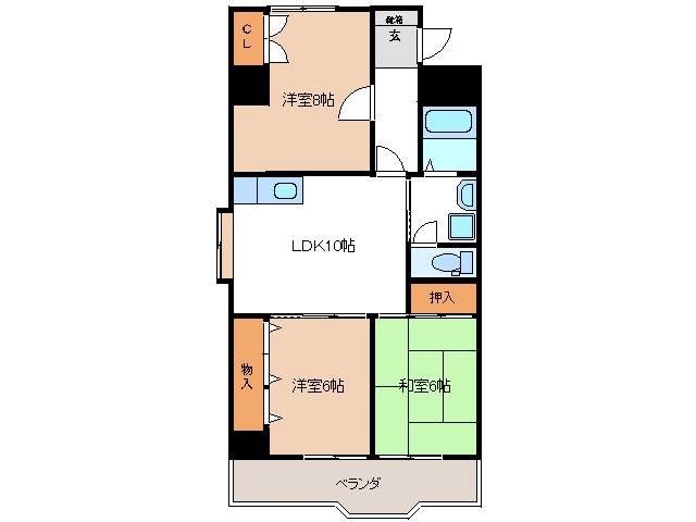 可児郡御嵩町上恵土のマンションの間取り