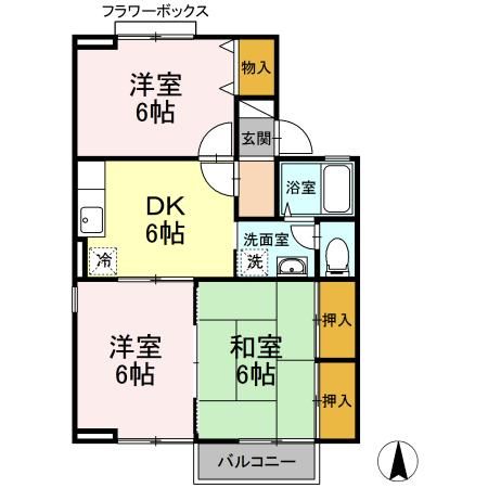 ロイヤルガーデン吉倉　Ｃの間取り