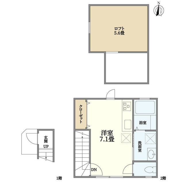 仁川町４丁目メゾネットの間取り