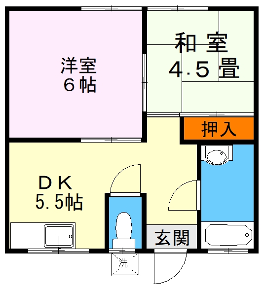 寿アパートの間取り