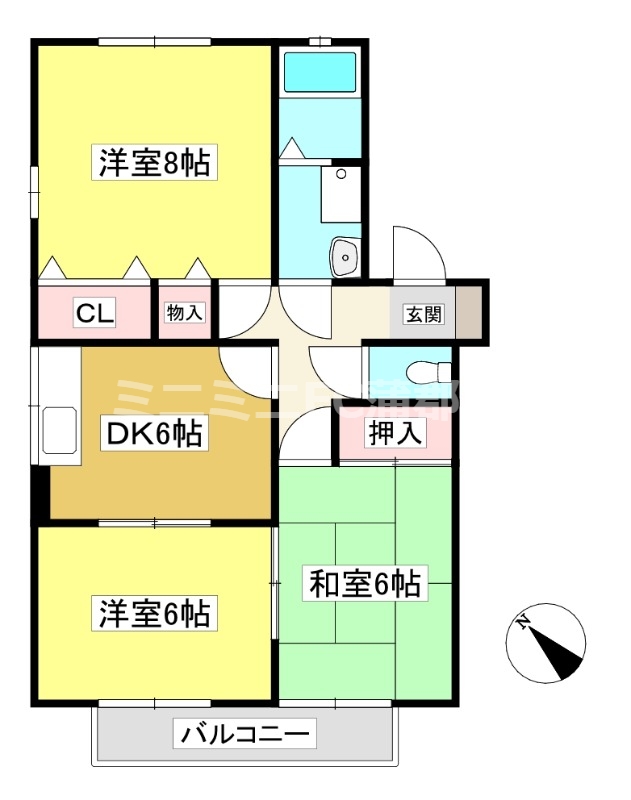 ソシア拾石の間取り