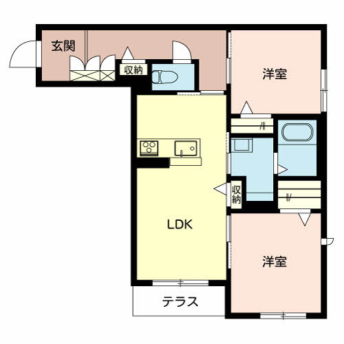 三木市別所町近藤のマンションの間取り