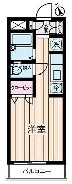 神奈川県横浜市青葉区つつじが丘（アパート）の賃貸物件の間取り