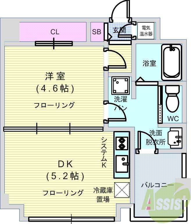 サンライフ堀江の間取り