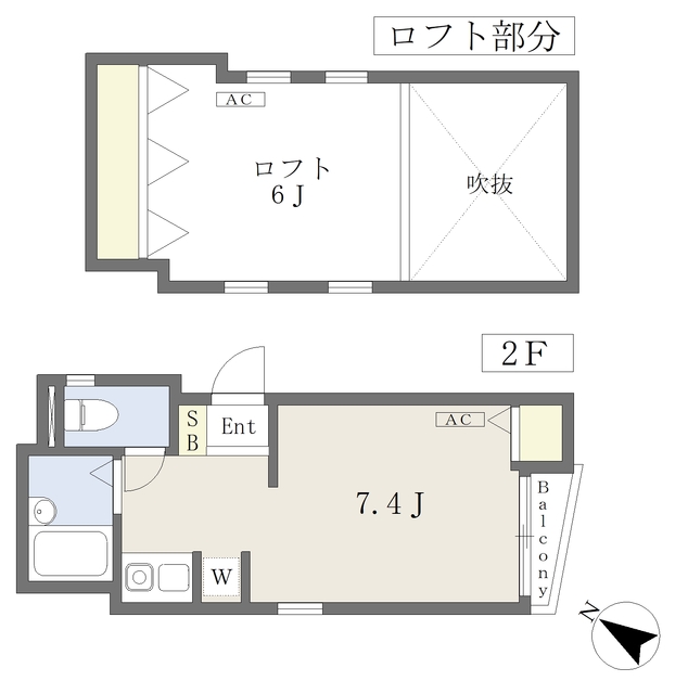 世田谷区三宿のアパートの間取り