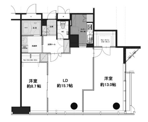 浜松町スクエア studioの間取り