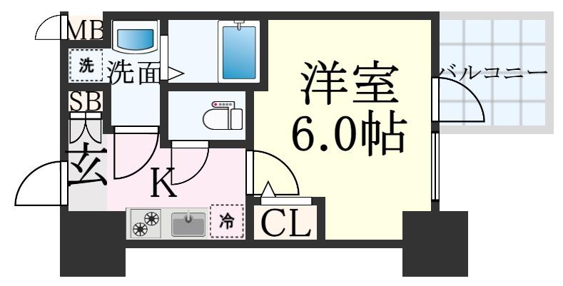 エスリード神戸三宮ヒルズの間取り