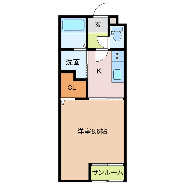 いなべ市員弁町楚原のアパートの間取り