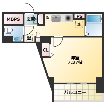 エイチ・ツー・オー東住吉I番館の間取り