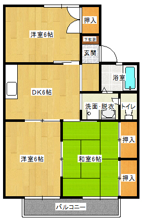 パークハイツＡ棟の間取り