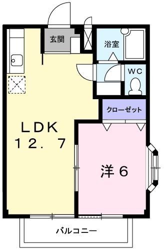 川越市大字南田島のアパートの間取り