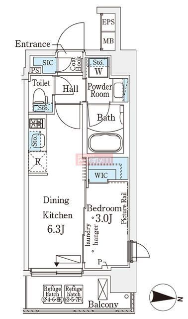 イプセ住吉の間取り