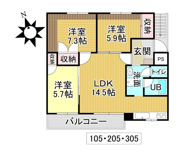 ｃｕｏｒｅ（クオーレ）新町の間取り