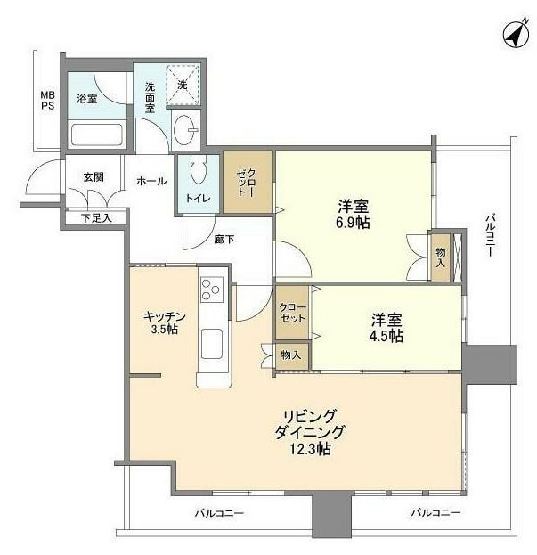 リガーレ日本橋人形町の間取り