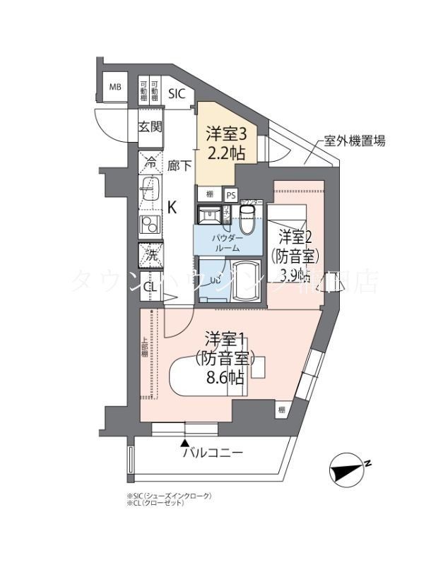 大田区山王のマンションの間取り