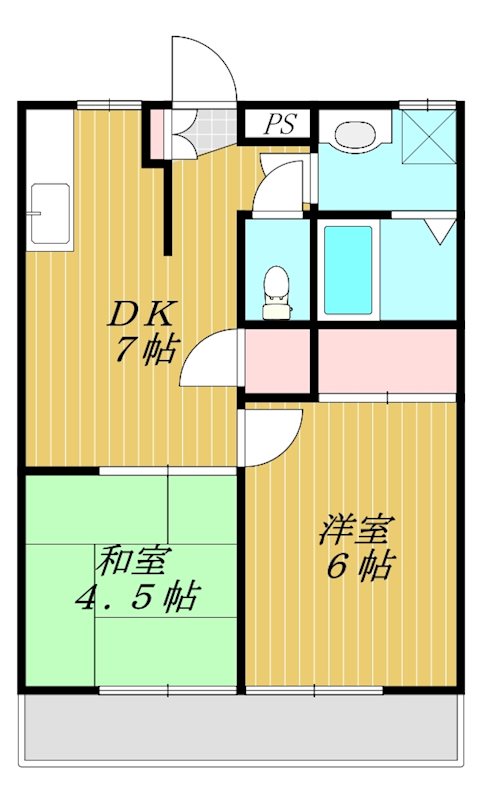 スカイハイツ田中の間取り