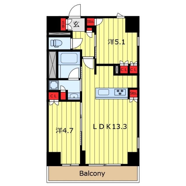 ONE ROOF RESIDENCE NISHINIPPORIの間取り