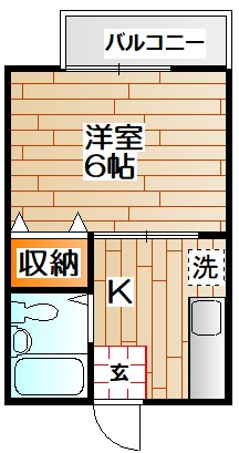 横浜市磯子区馬場町のアパートの間取り