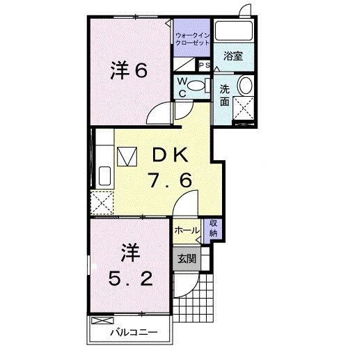 ポプラリテートＡの間取り