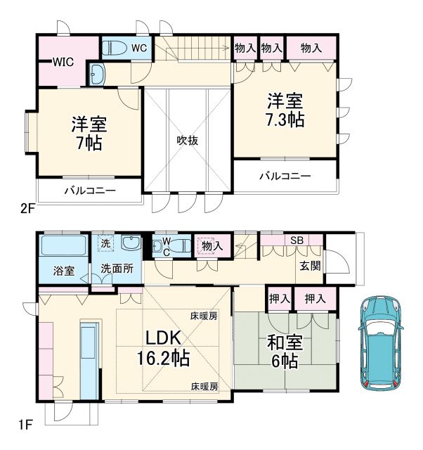 【浦安市東野１丁目戸建の間取り】