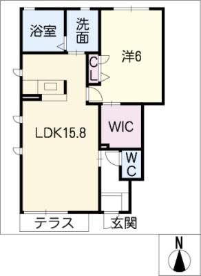 ラシック　Ｓ・Ｓ　Ｃ棟の間取り