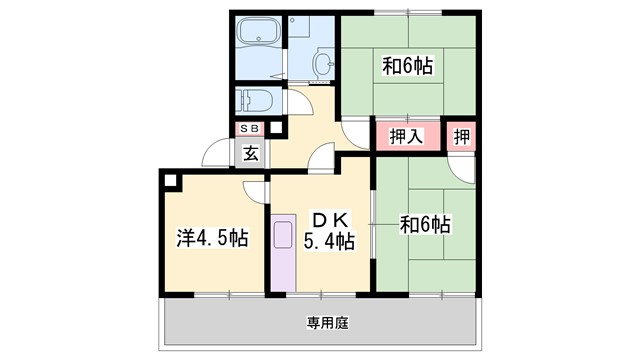 パインコートＳＥＩＷＡ　A棟の間取り