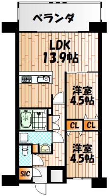 ラフィーネ香春口の間取り