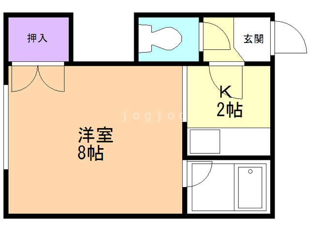 札幌市厚別区厚別中央三条のアパートの間取り