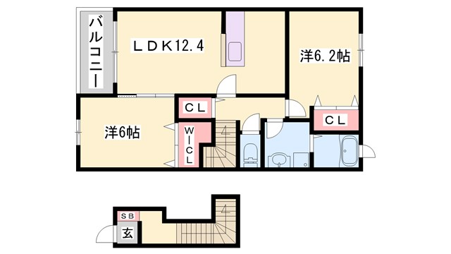 グロワールＡの間取り