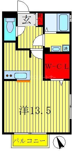 松戸市六実のアパートの間取り