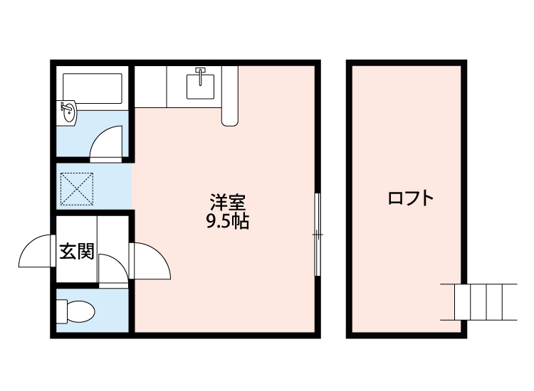 知立市内幸町のアパートの間取り