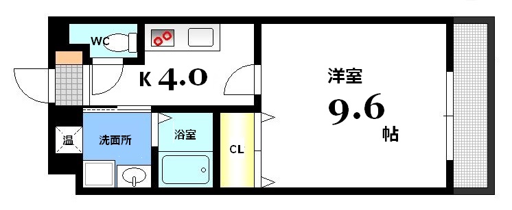 広島市中区河原町のマンションの間取り