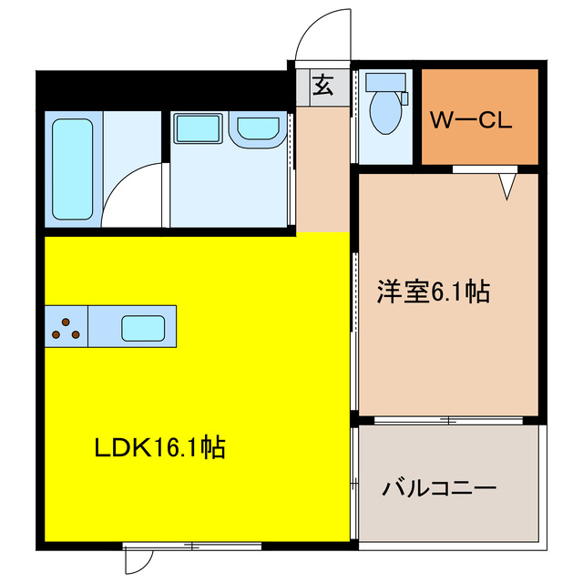 掛川市掛川のマンションの間取り