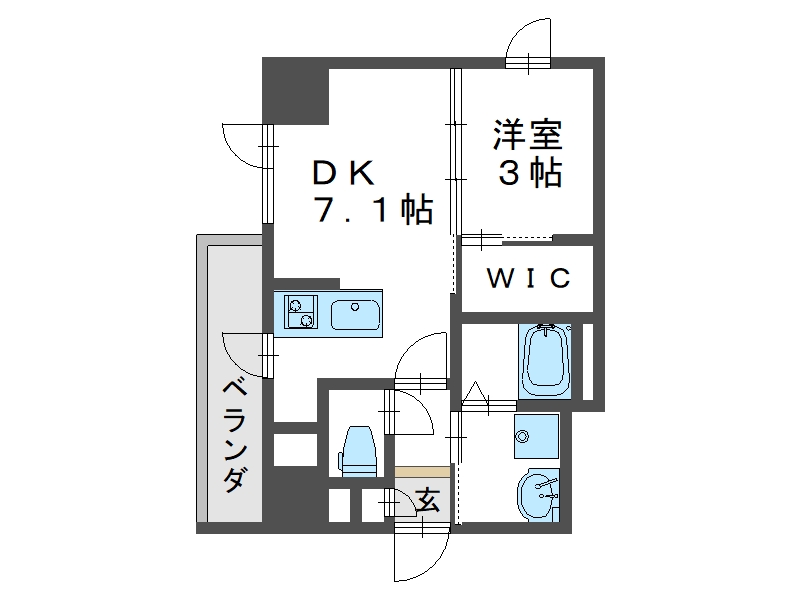 エセリアル喜連瓜破の間取り