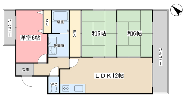 チェリーヒル藤尾の間取り