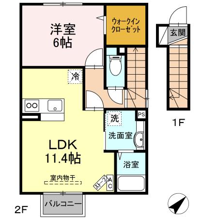 セジュール仲町　Gの間取り