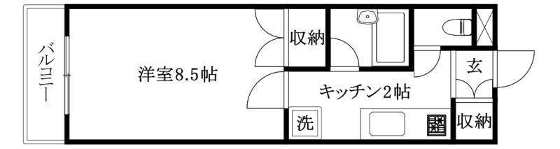 伊予郡砥部町高尾田のマンションの間取り