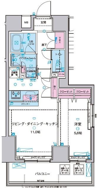 ジェノヴィア浅草IIスカイガーデンの間取り