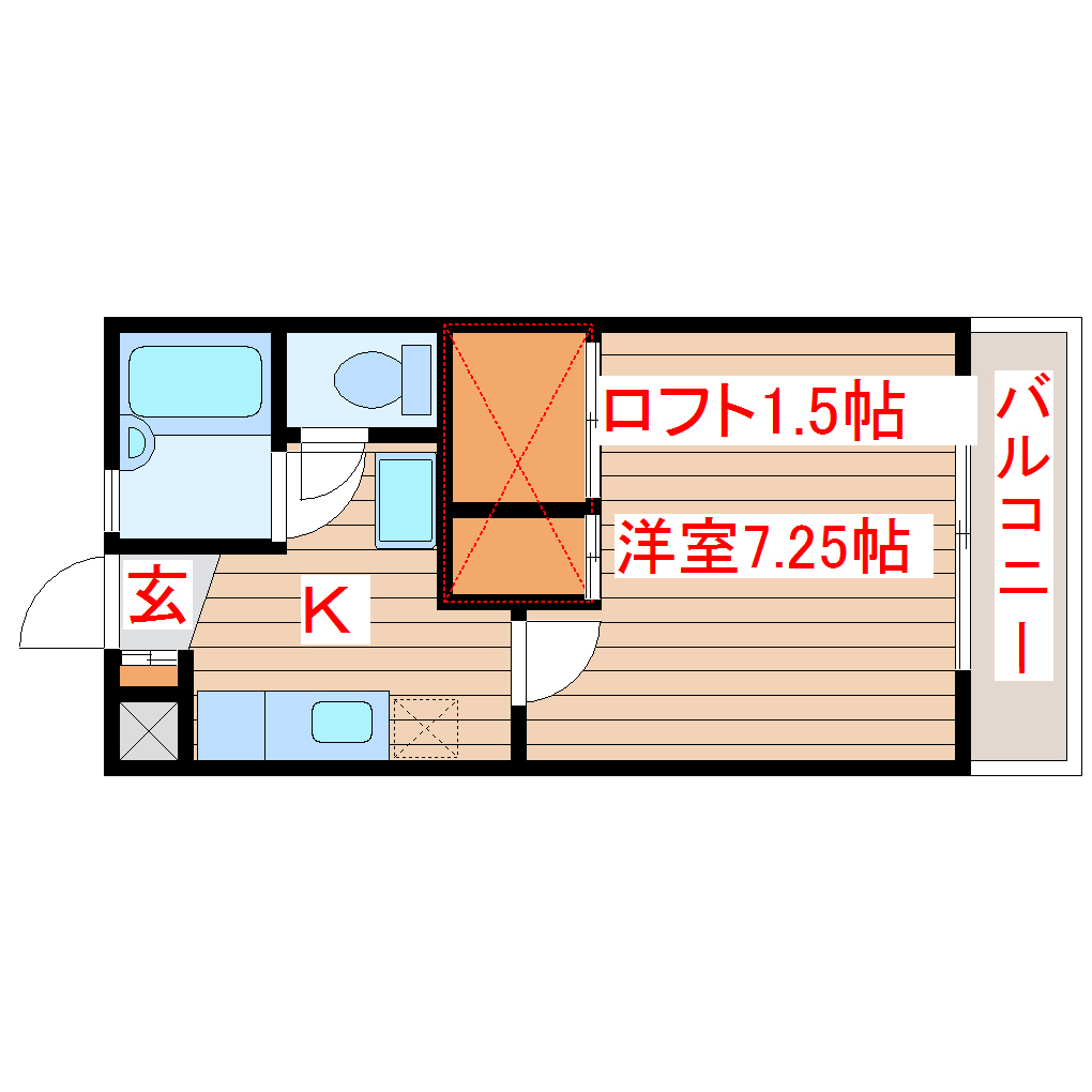 花壇ハイツの間取り