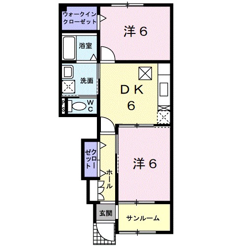 グランソレイユＡの間取り