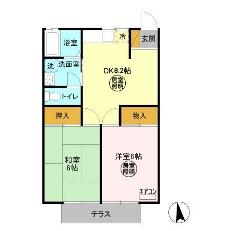 サンドゥエル北柏の間取り