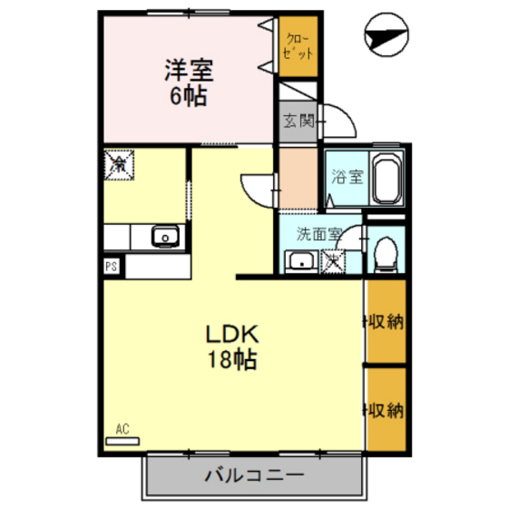 パークタウン立山　Ａ棟の間取り