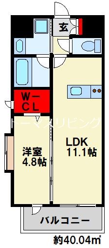 北九州市小倉南区城野のマンションの間取り