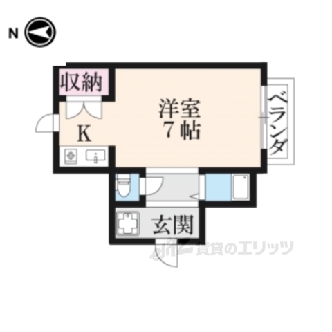 亀岡市安町のアパートの間取り