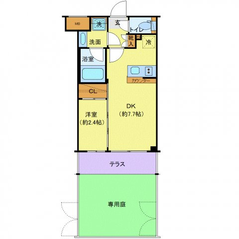 新宿区大久保のマンションの間取り