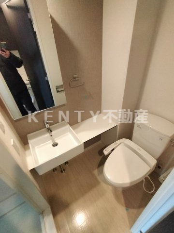 洗面設備　脱衣スペースもあります