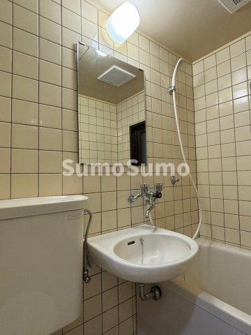 洗面設備　スペースが確保できる洗面所です