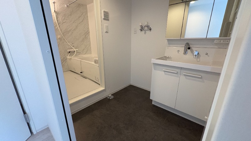 洗面設備　広々脱衣所